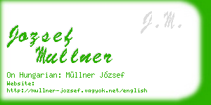 jozsef mullner business card