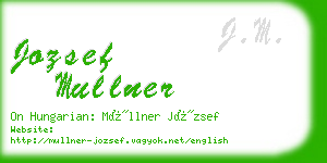 jozsef mullner business card